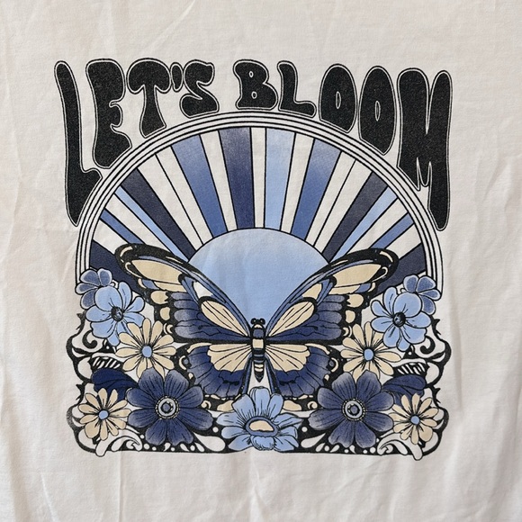 New & Other Stories Cap-Sleeve T-Shirt White Print Small - Picture 6 of 9